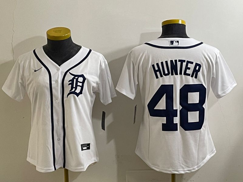 Youth 2025 Detroit Tigers #48 Hunter White Game Nike MLB Jersey style 7->youth mlb jersey->Youth Jersey